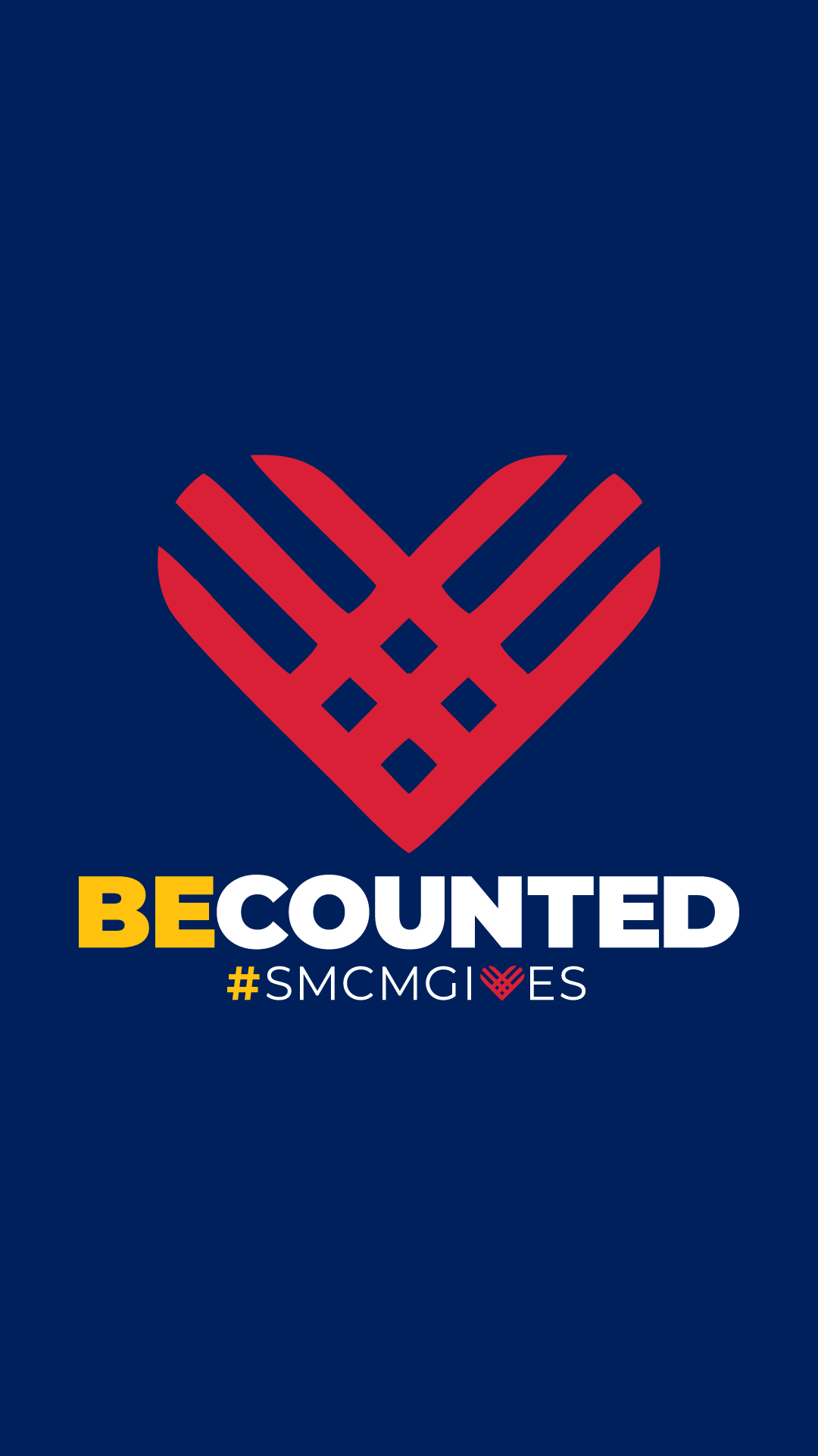 BeCounted, #SMCMgives, with illustration of Giving Tuesday Logo wearing a mask